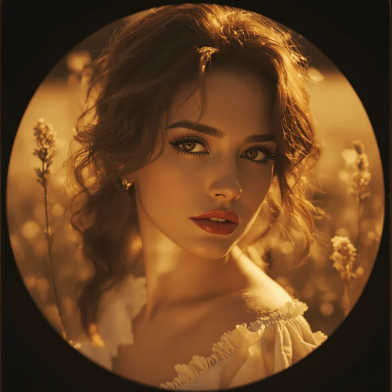 Lana Del Rey PFP with vintage composition and identity focus