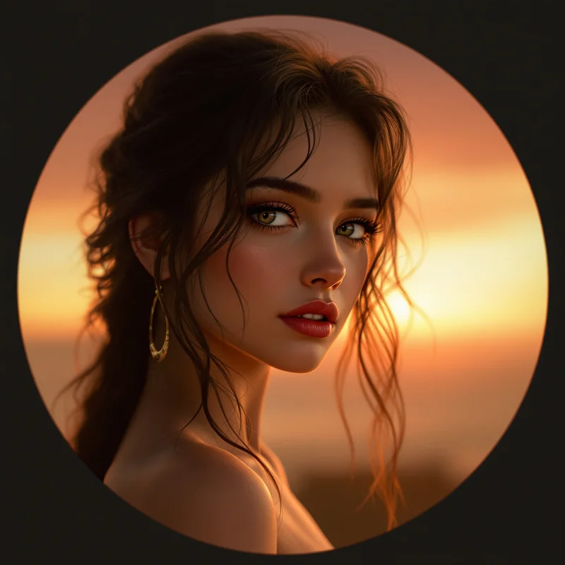 Lana Del Rey avatar portrait with melancholic personality