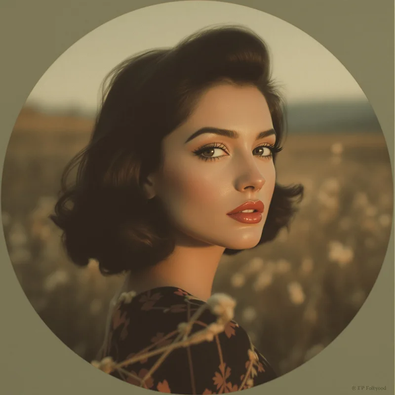 Lana Del Rey PFP with vintage composition and identity focus