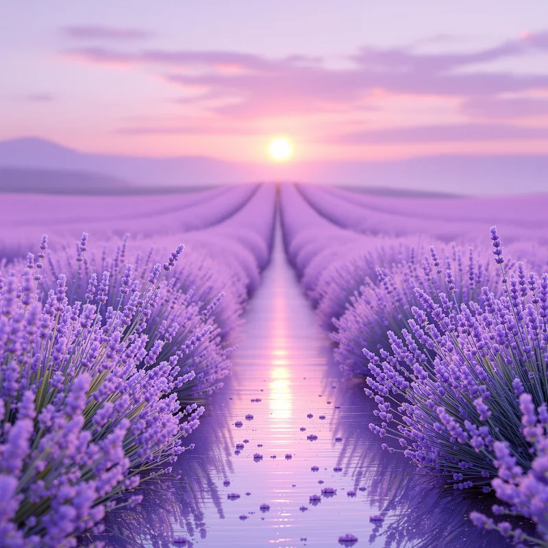 Gentle dawn lavender background