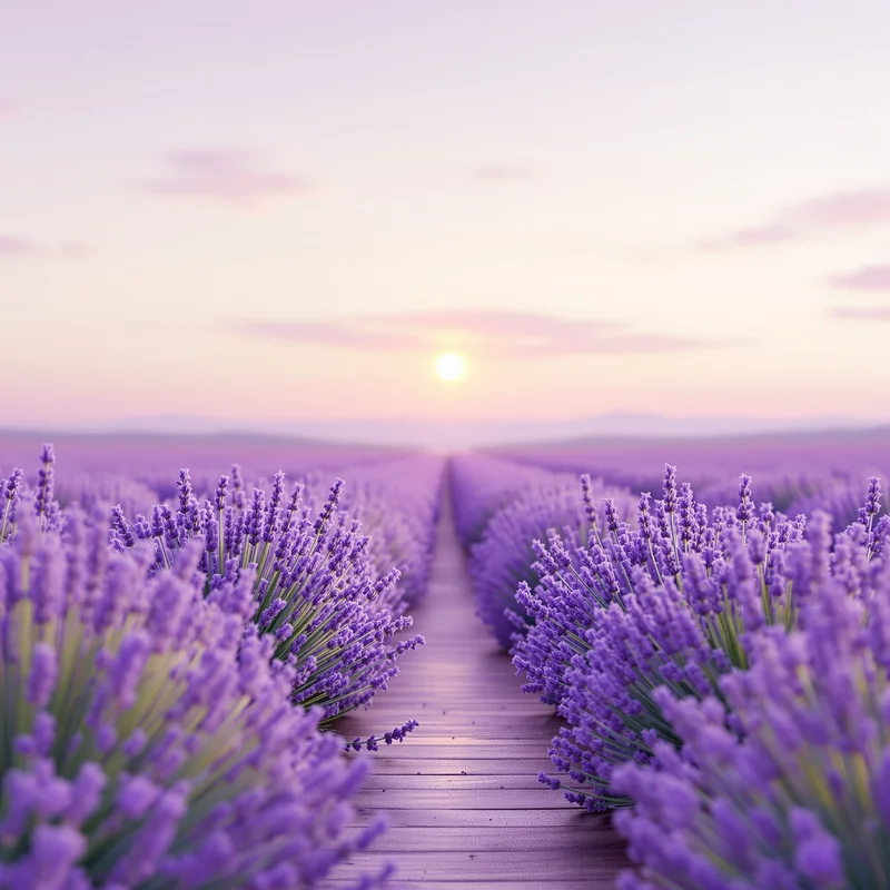 Gentle dawn lavender background