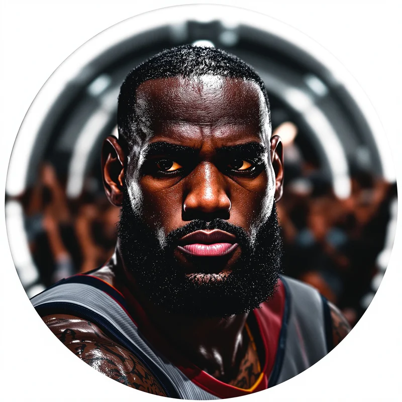 LeBron James PFP with strong sports composition