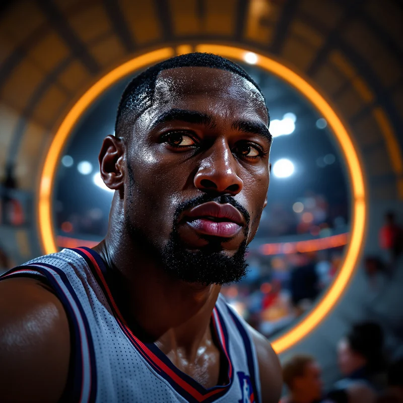 LeBron James avatar portrait with dominant presence