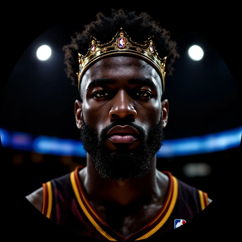 LeBron James avatar profile image with champion focus