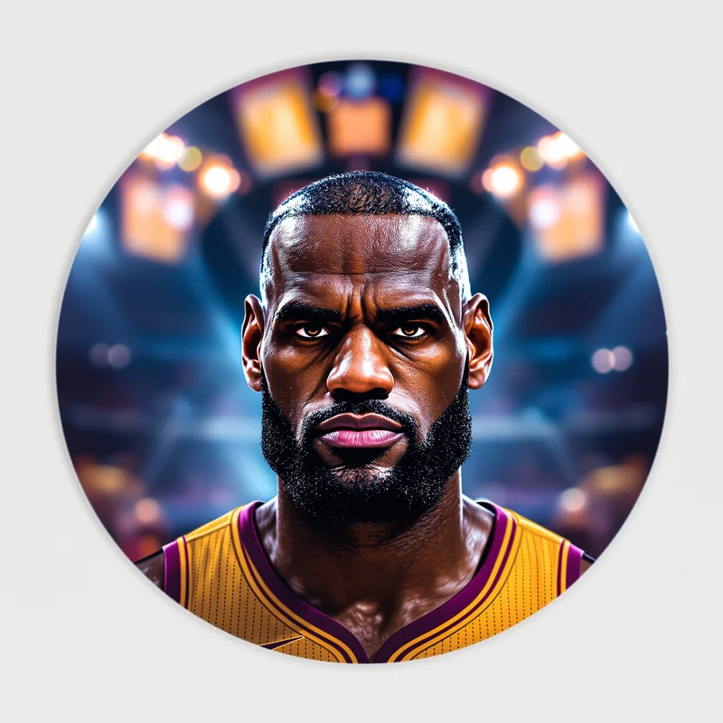 Lebron PFP with elite athlete composition and compact avatar clarity
