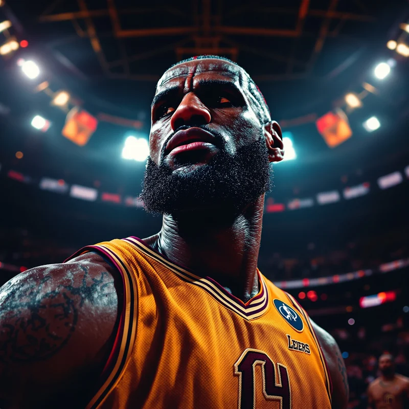 Lebron PFP with elite athlete composition and compact avatar clarity