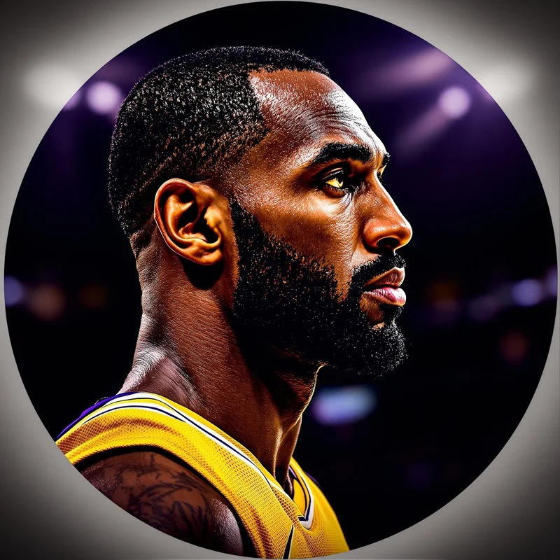Lebron avatar portrait with powerful basketball presence and memorable impact