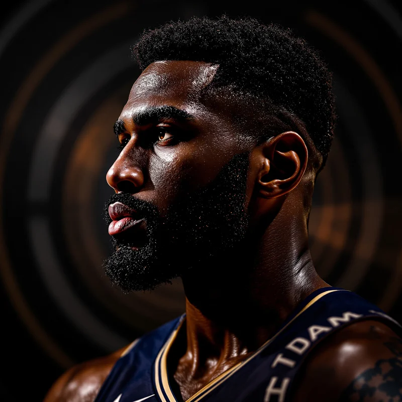 Lebron avatar portrait with powerful basketball presence and memorable impact