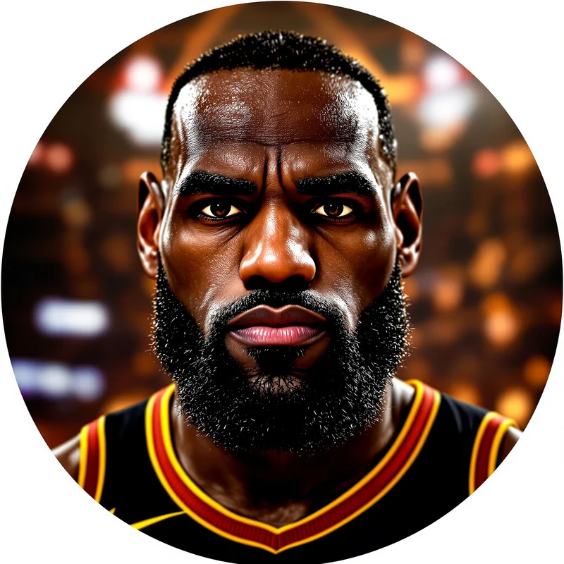 Lebron PFP with elite athlete composition and compact avatar clarity