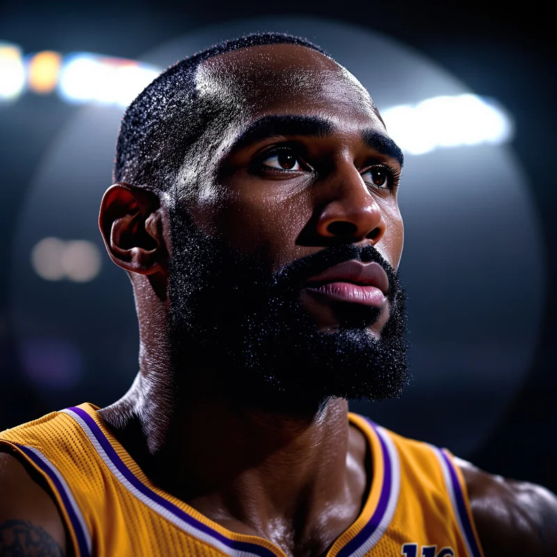 Lebron avatar portrait with powerful basketball presence and memorable impact