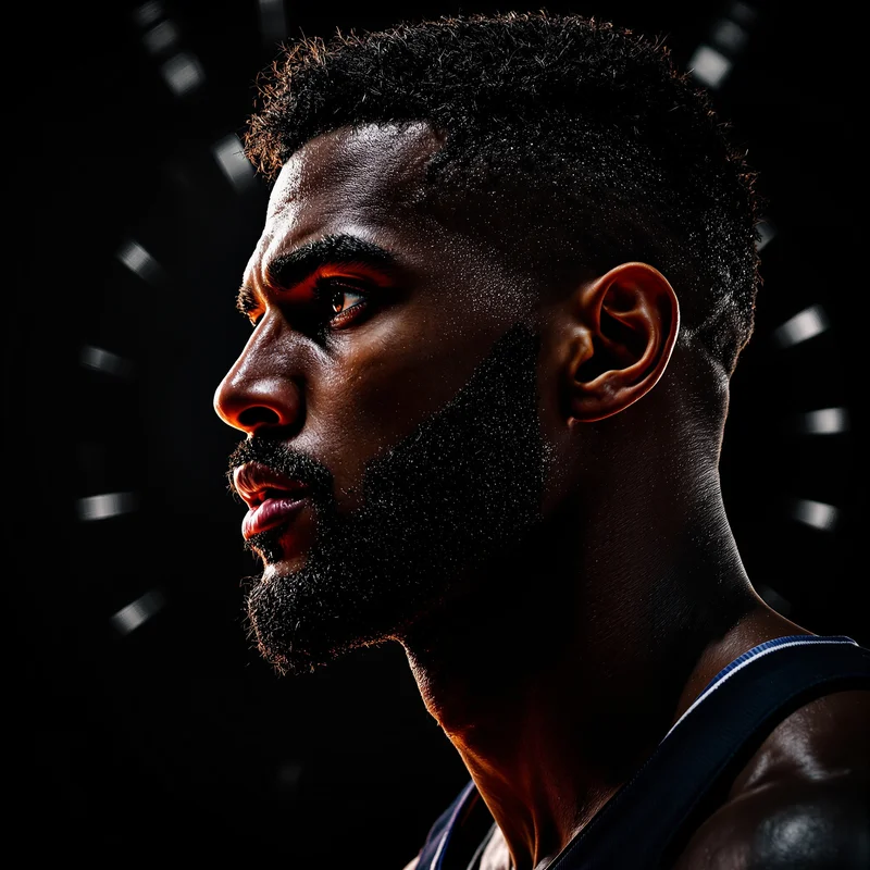 Lebron avatar portrait with powerful basketball presence and memorable impact