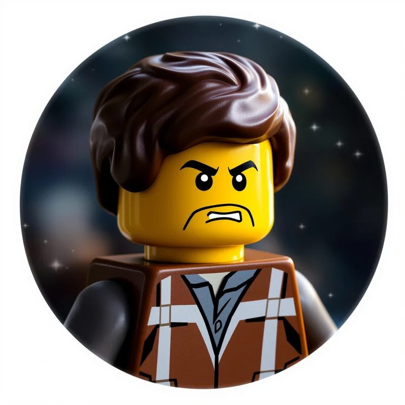 Lego Star Wars avatar portrait with simple block personality