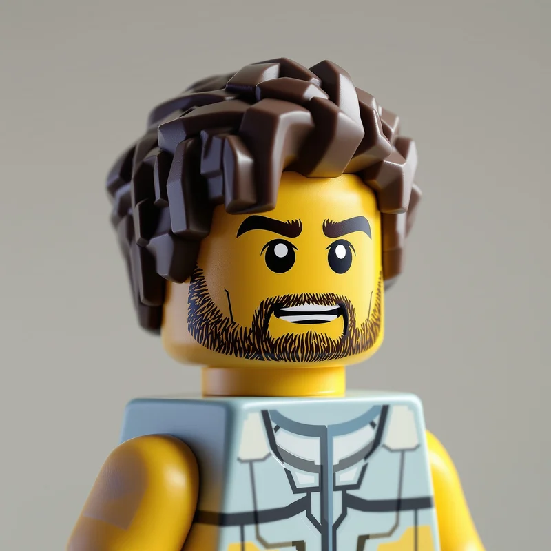 Lego Star Wars avatar portrait with simple block personality