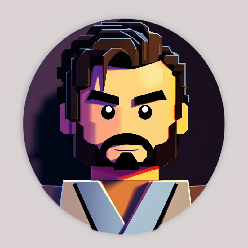 Lego Star Wars avatar portrait with simple block personality