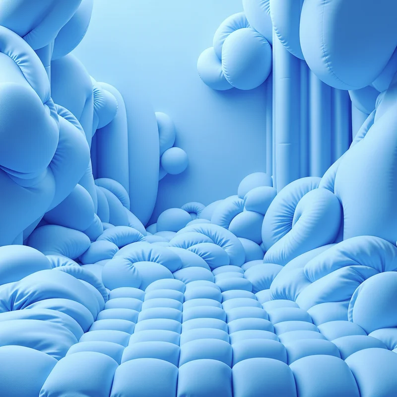 Aero Cushion Light Blue Background