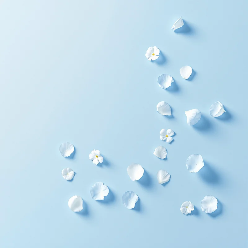 Bluebell Petal Drift Light Blue Background