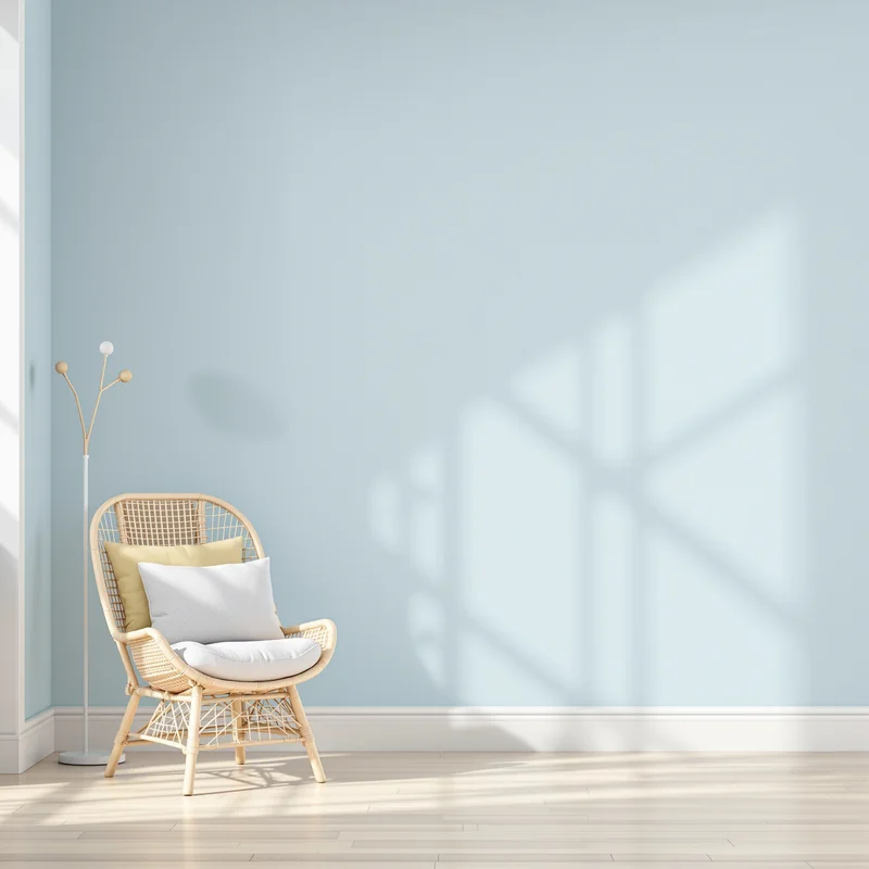 Cloud Nursery Wall Light Blue Background