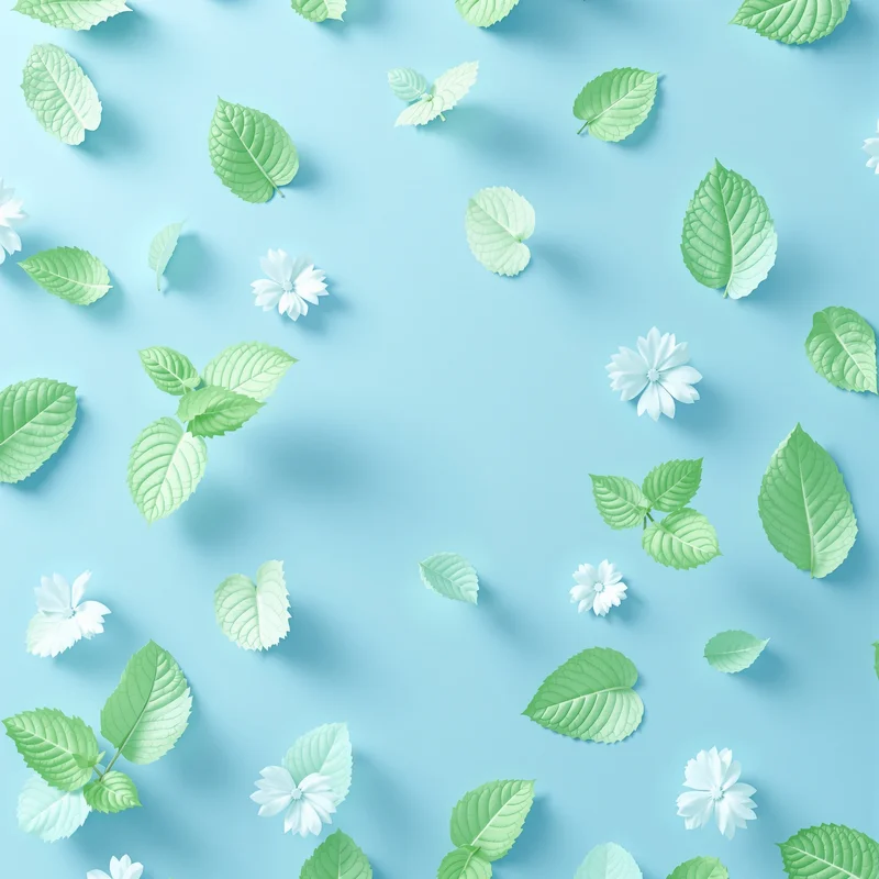 Fresh mint blue background