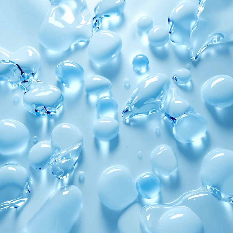 Hydrogel Capsule Light Blue Background