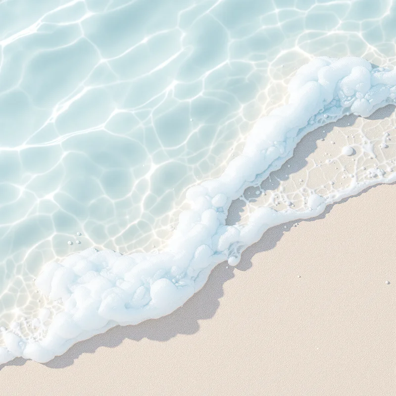 Pale Surf Foam Light Blue Background