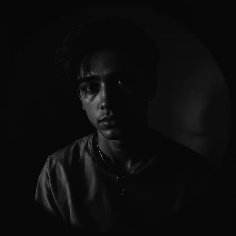 Lil Peep avatar profile image with sad expression