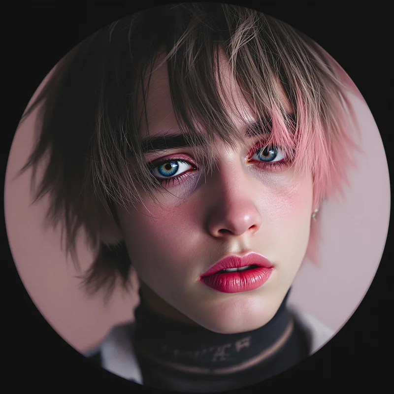 Lil Peep avatar profile image with sad expression