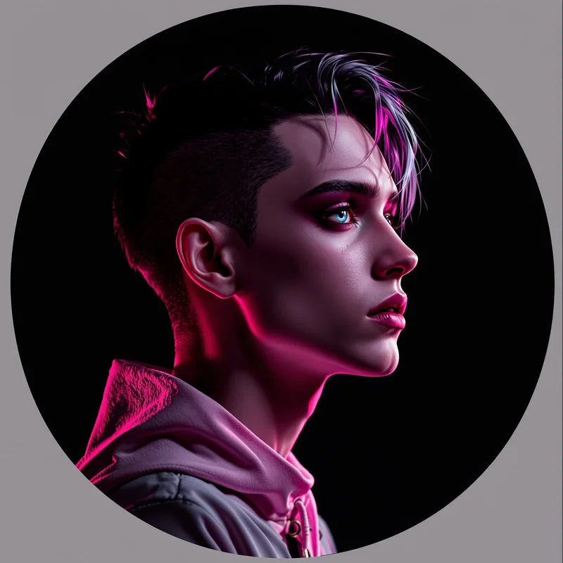 Lil Peep avatar portrait with emotional personality