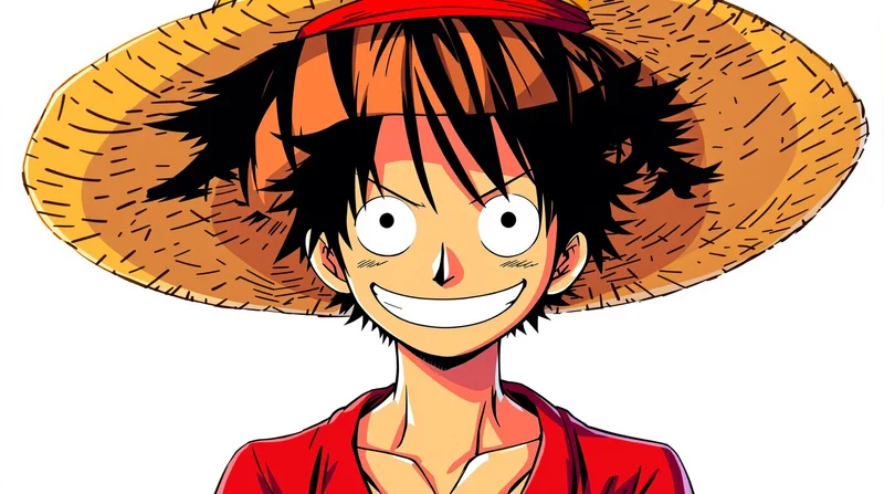 classic straw hat luffy anime portrait pfp