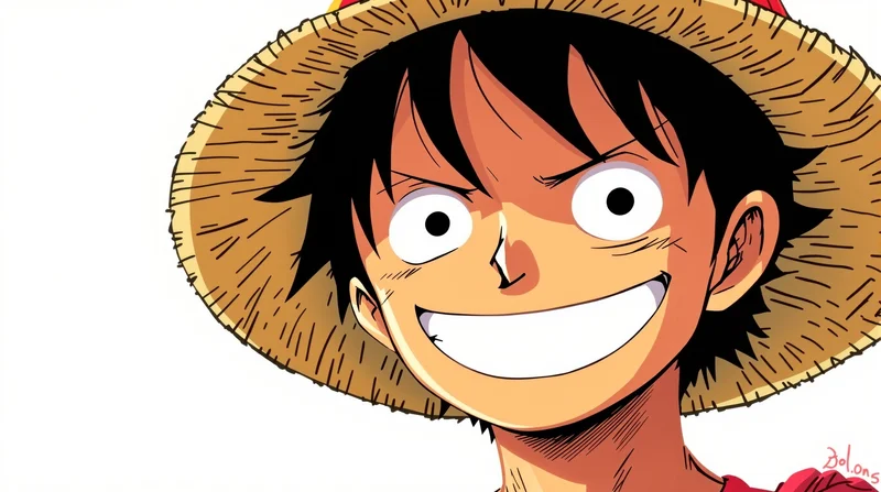 classic straw hat luffy anime portrait pfp variation