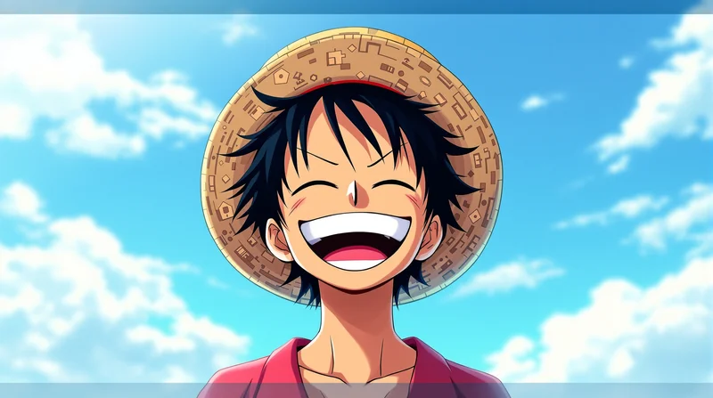 joyful smiling luffy anime pfp portrait