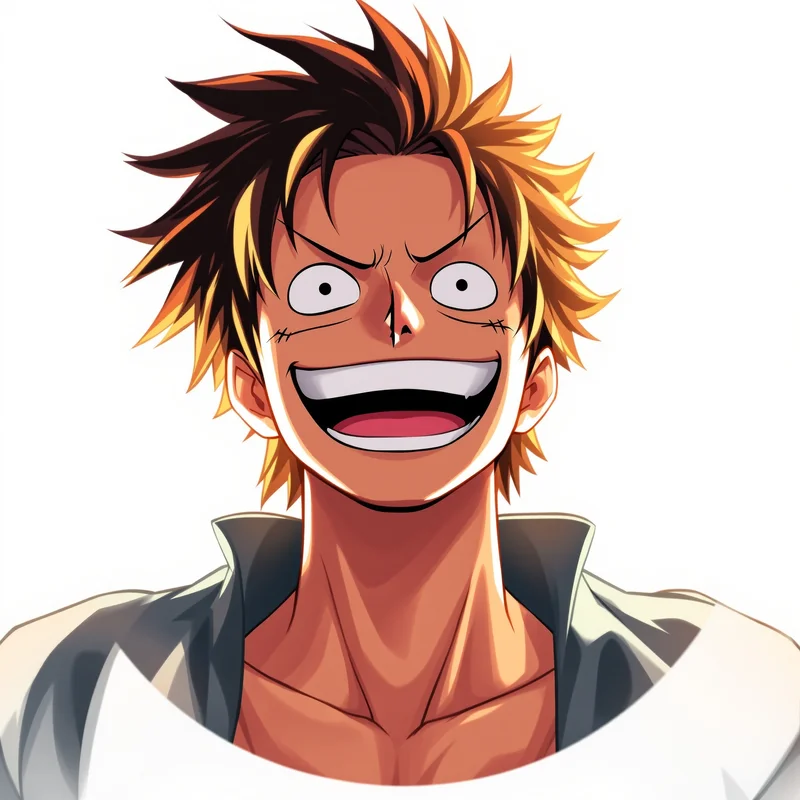 Luffy PFP with bright anime composition and avatar clarity