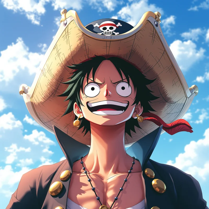 Luffy PFP with bright anime composition and avatar clarity