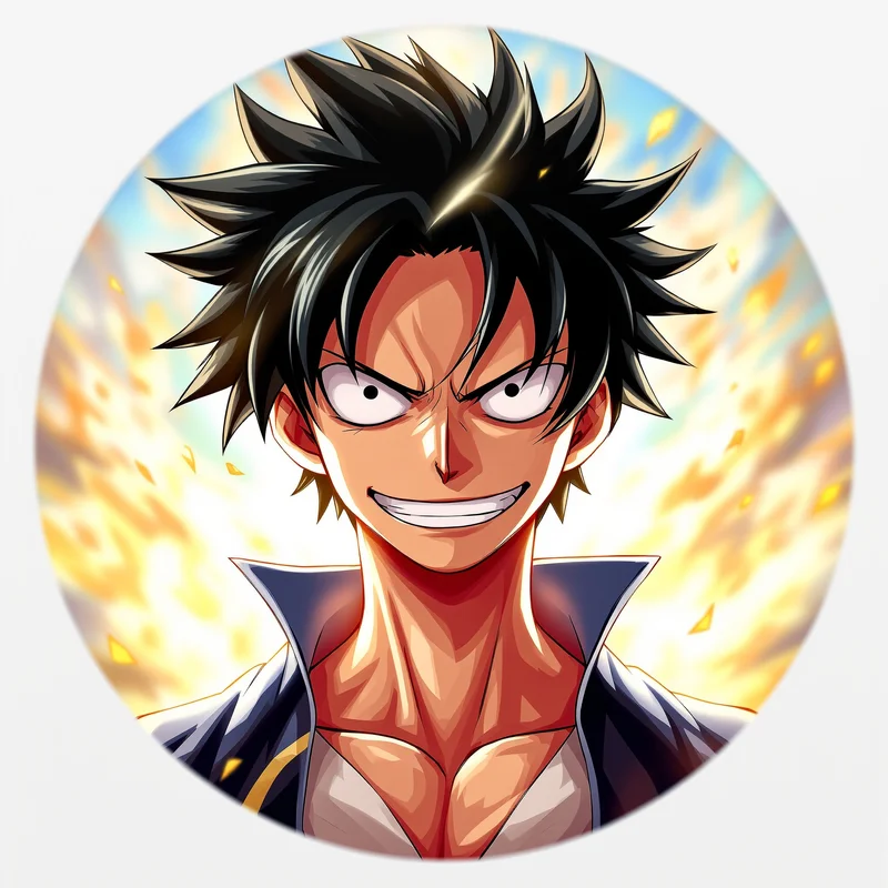 Luffy PFP with bright anime composition and avatar clarity