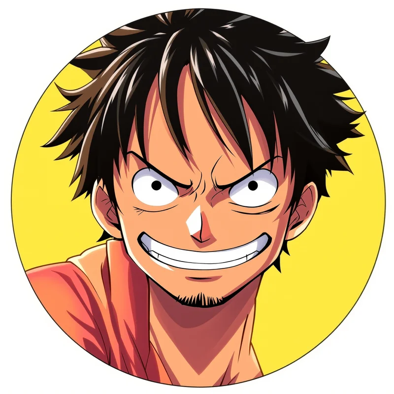 Luffy PFP with bright anime composition and avatar clarity