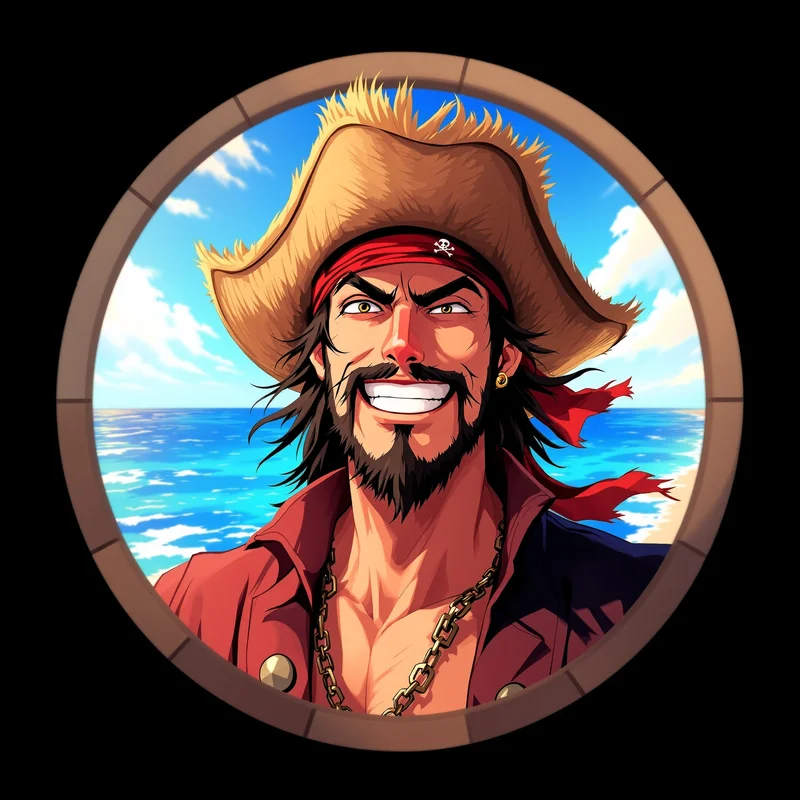 Luffy avatar profile image with cheerful expression and clear recognition