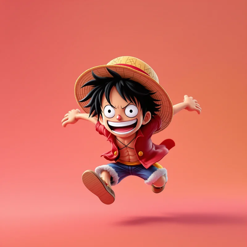 Experimental Luffy PFP with chaotic anime energy and compact avatar readability