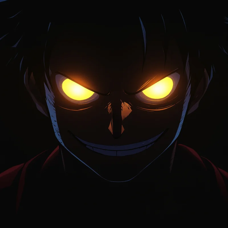 Luffy PFP avatar with distorted gear 5 identity and strong profile clarity