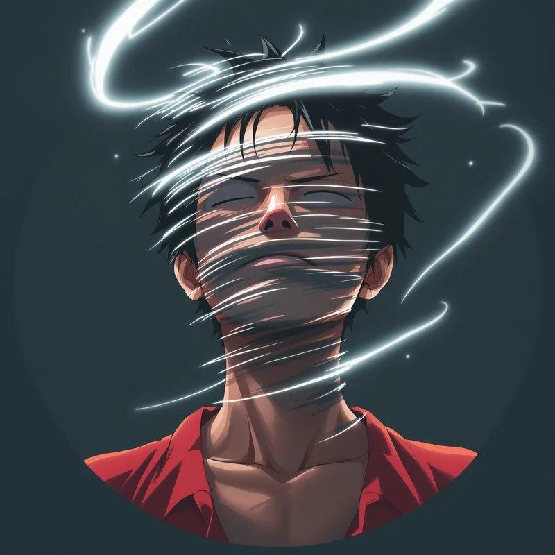 Experimental Luffy PFP with chaotic anime energy and compact avatar readability