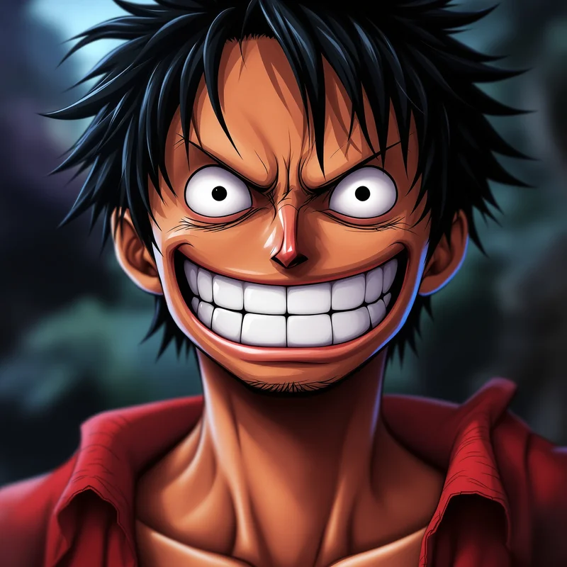 Luffy PFP avatar with distorted gear 5 identity and strong profile clarity