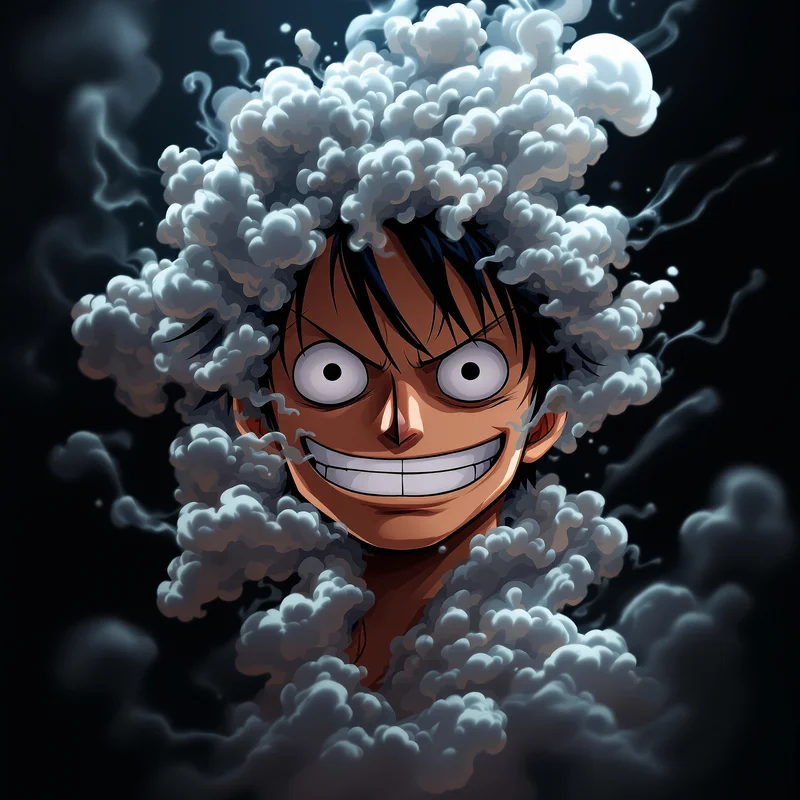 Luffy avatar profile image with rubber chaos and high visual recognition