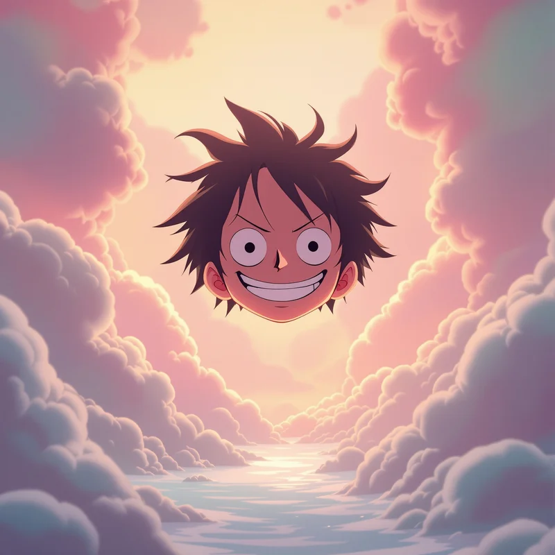 Experimental Luffy PFP with chaotic anime energy and compact avatar readability