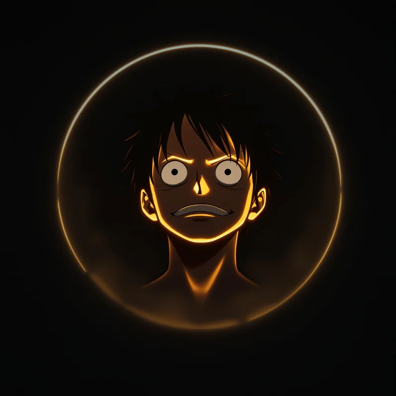 Chaotic Luffy avatar portrait with surreal pirate energy and memorable impact