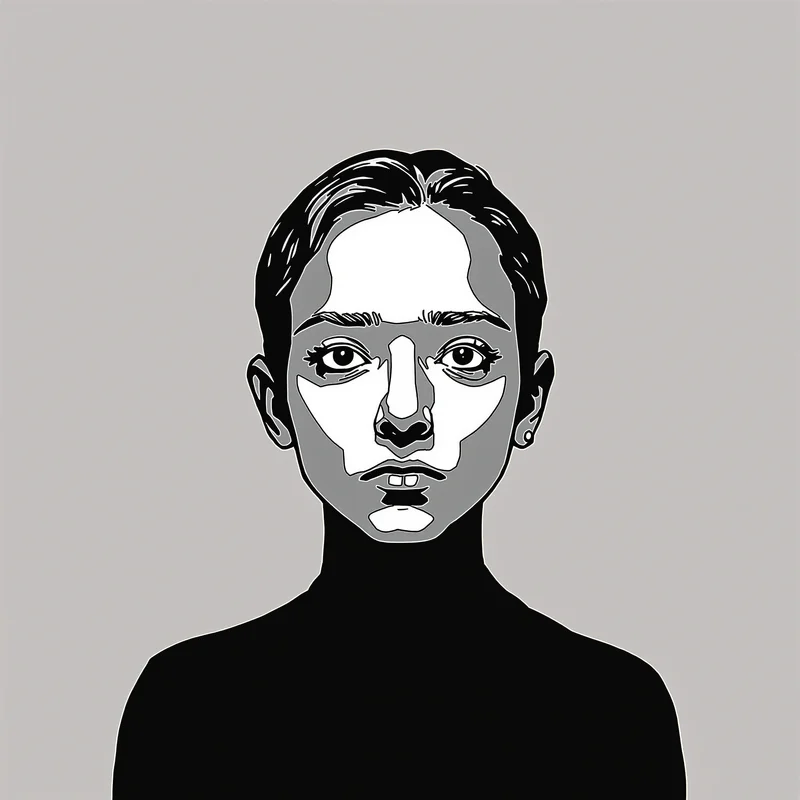 manga PFP portrait with dark shadow contrast for messaging profile icon