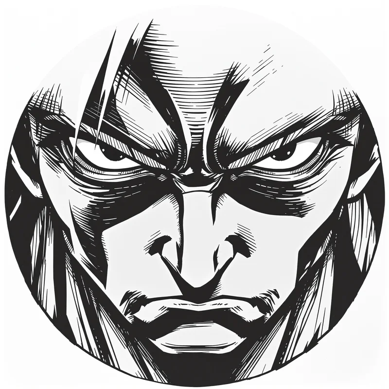 Manga avatar portrait with clean silhouette