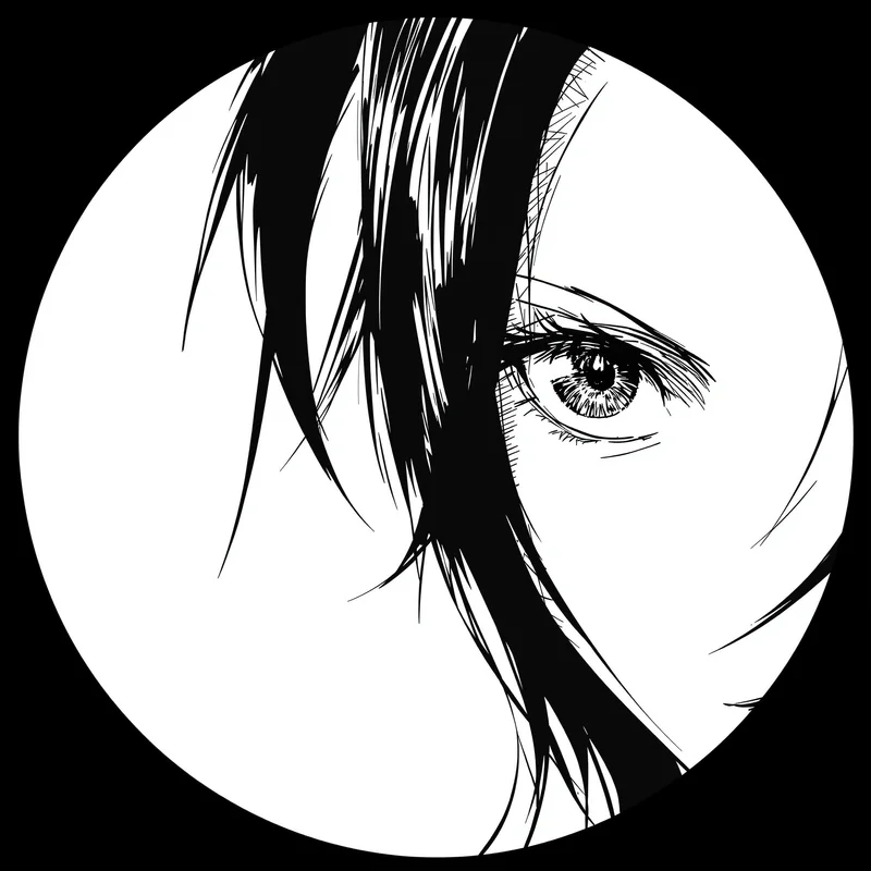 Manga profile image with intense expression