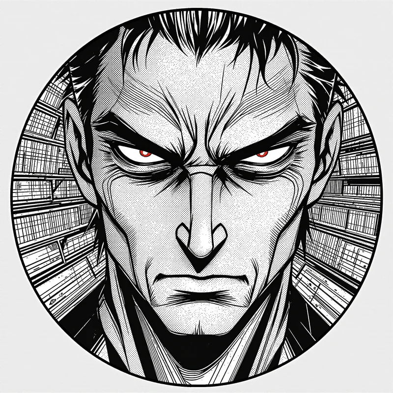 Ink style PFP with shadow and sharp linework