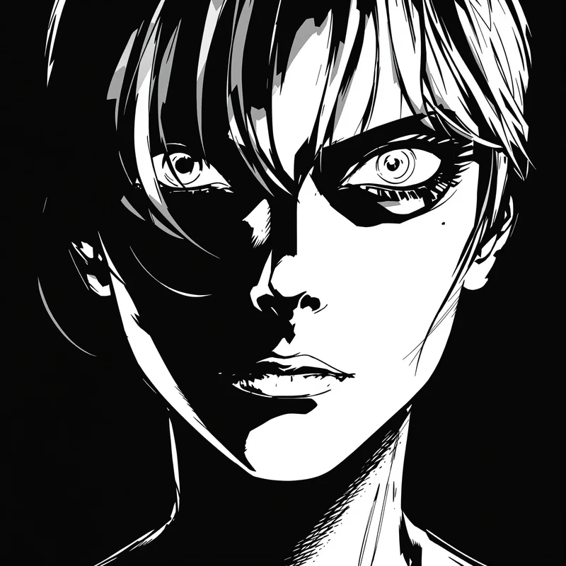 Ink style PFP with shadow and sharp linework