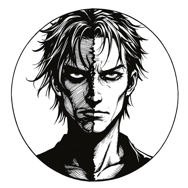 Ink style PFP with shadow and sharp linework