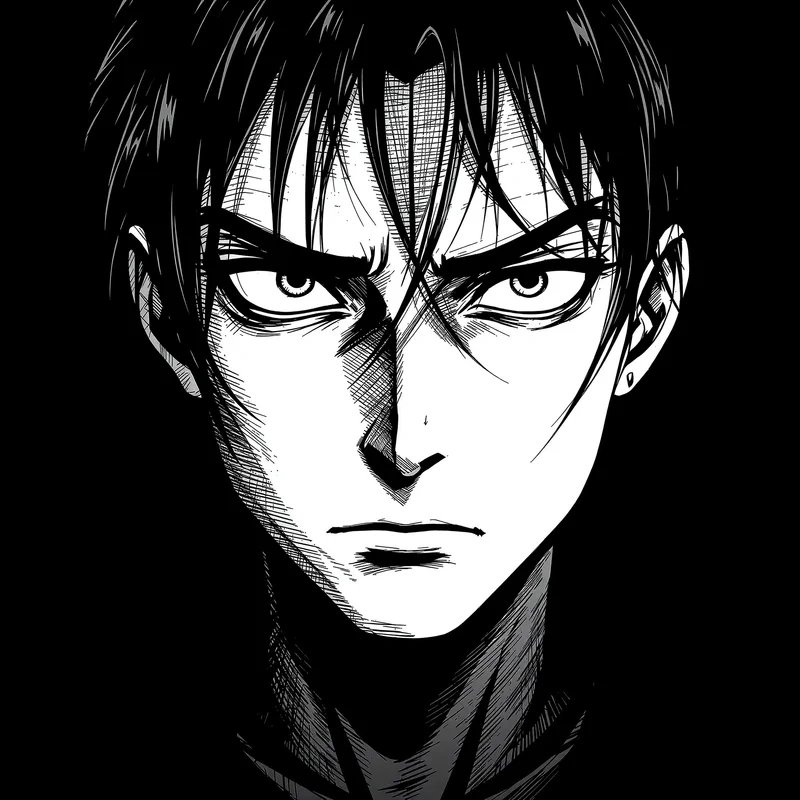 Ink style PFP with shadow and sharp linework