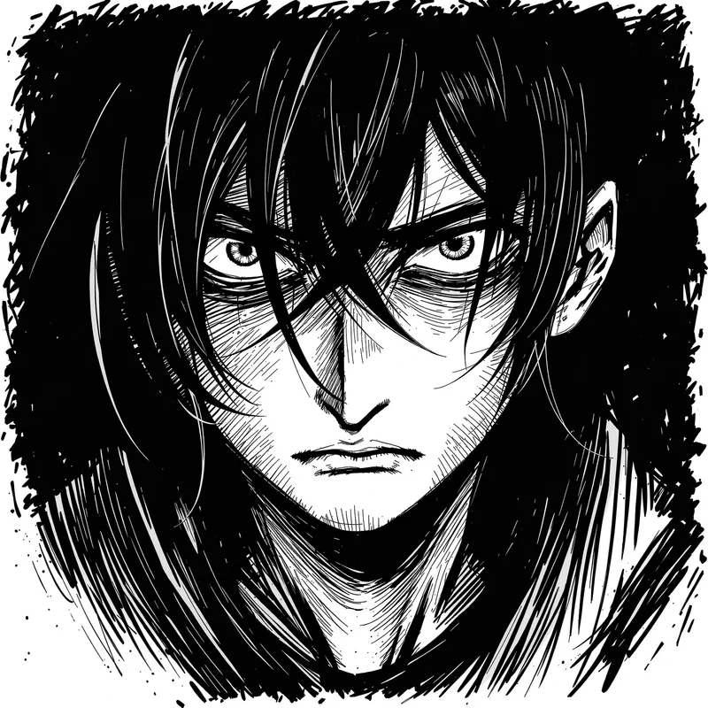 Ink style PFP with shadow and sharp linework